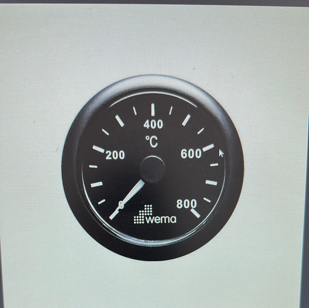 EXHAUST GAS TEMPERATURE GAUGE 0-800��C 52MM BLACK BEZEL [IMTR-BB-0-