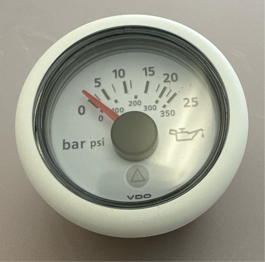 V/LINE White Oil Press 25BAR 12/24V 52MM[VDO] [A2C59514206]