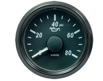 VDO SingleViu Oil Pressure 0-80psi [A2C3833190030]