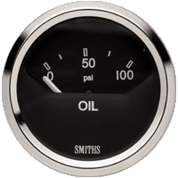 Oil Pressure Electrical  (A/C) 0 - 100 PSI [SMITHS] [APG1310-02C]