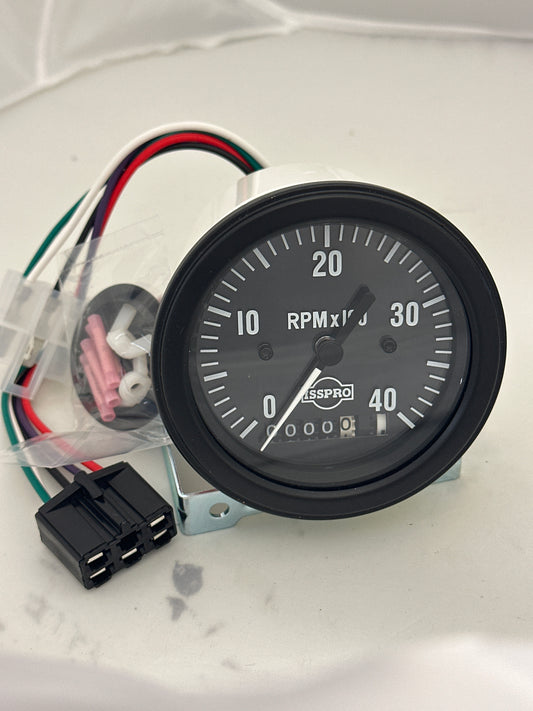 Tachometer 85mm4k 3/8" with hours Black  [ISSPRO][R85855M]