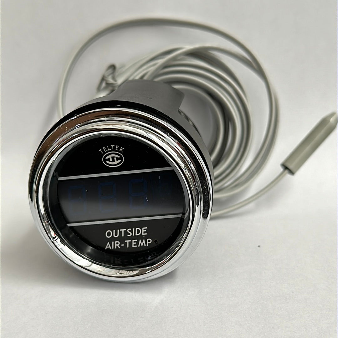 Outside Air Temperature Gauge Chrome RED -99°F to 150°F  [TELTEK] [TT101]