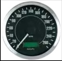 Speedometer Black Chrome 100mm 270kmh  [SMITHS CLASSIC] [SNT5372-07CB]