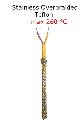 Pyrometer Cable "K" Type Teflon SS Screen 3 meter [ROBINSON(RI)] [WK26-3M]