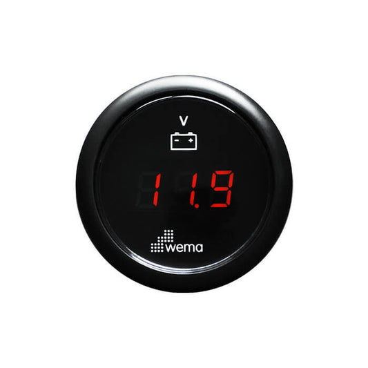 VOLTMETER DIGITAL 52MM 8-32 V BLACK BEZEL [IEVR-BB-8-32]