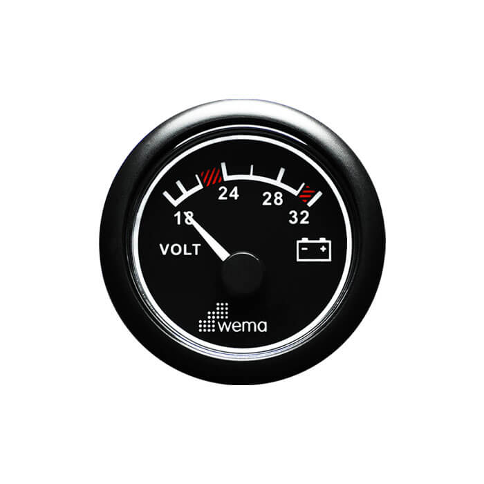 Voltmeter Gauge 24V 52mm [WEMA] [IPVR-BB-18-32]