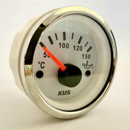 Oil Temperature Gauge White  [KUS KK AUTOMOTIVE] [KPYR-WS-50-150]