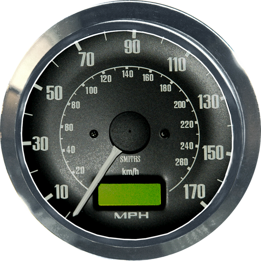 Speedometer Black Chrome 100M  [SMITHS CLASSIC] [SNT5372-06C]
