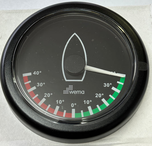 Rudder Angle Gauge 0-190 85mm Blackohm [WEMA] [IMRR-6-BB]