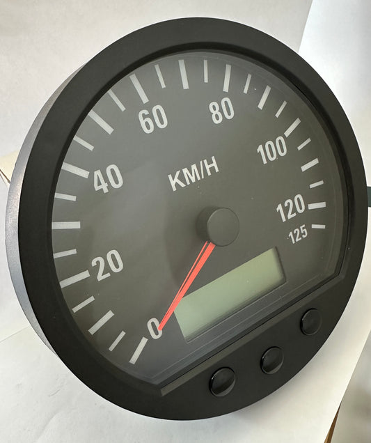 Speedometer 140mm Dia 0-125K 12/24V [TD125AT]