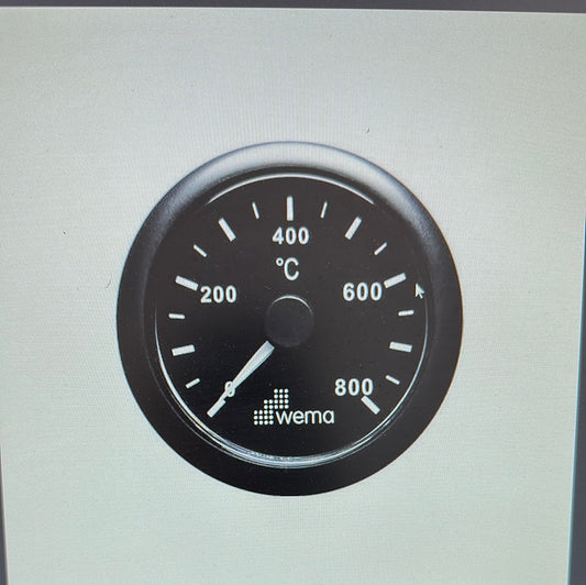 EXHAUST GAS TEMPERATURE GAUGE 0-800°C 52MM BLACK BEZEL [IMTR-BB-0-800]